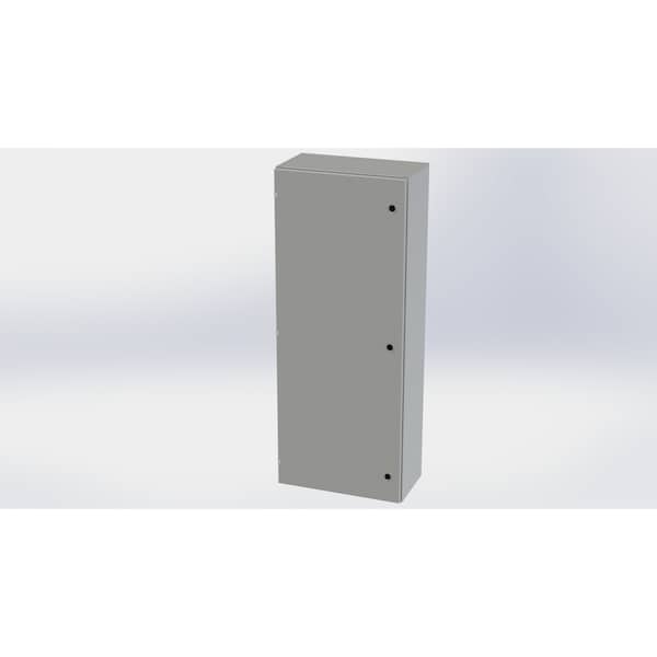 1/4 Turn Latch Electrical Enclosures, 60 in H, 12 in D, 24 in W, NEMA 3R, 4, 12, 13, Carbon Steel